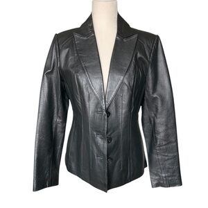 East 5 Classic Black Leather Women's Jacket